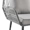 Manhattan Comfort Portofino Rope Wicker 4-Piece Patio Conversation Set with Cushions in Grey OD-CV019-GY - alternate 9